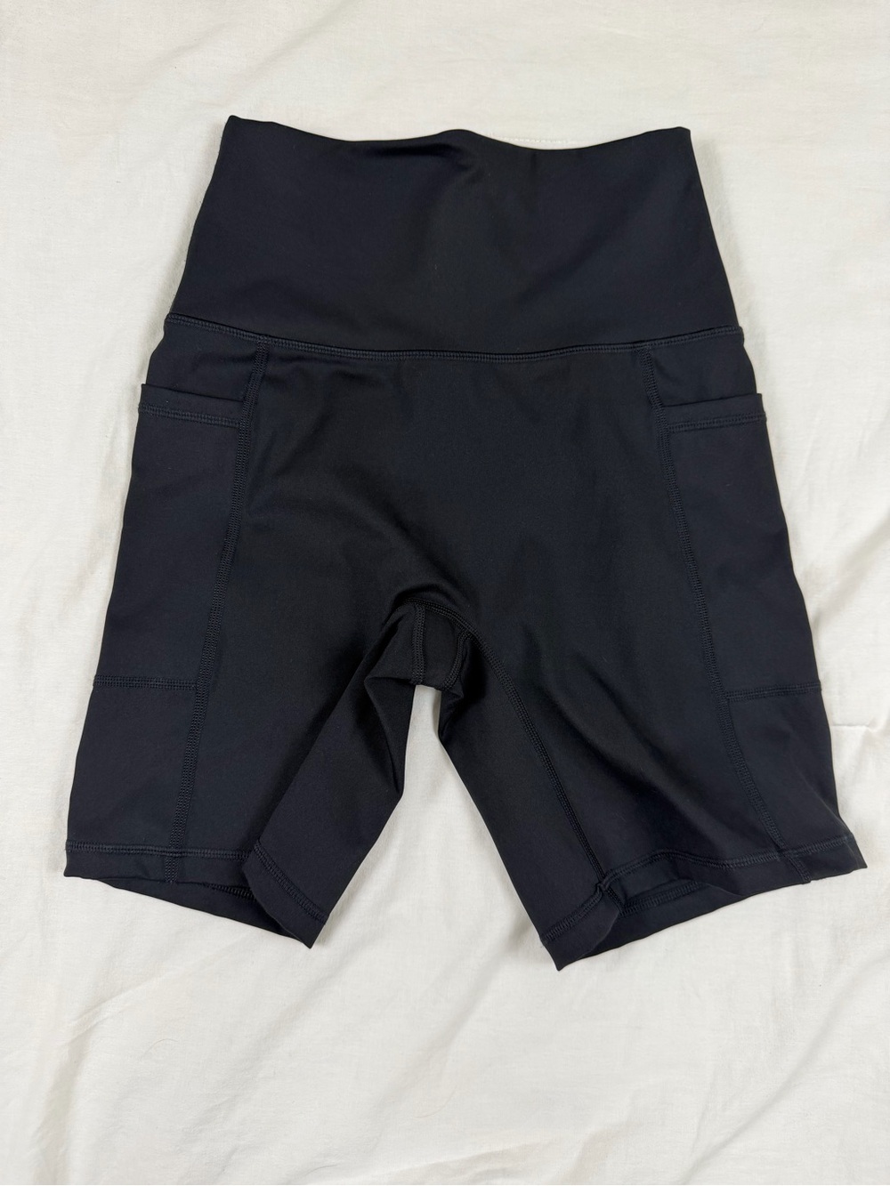 Aerie OFFLINE Goals Bike Shorts Black High Rise 7” Pocket Biker Shorts M